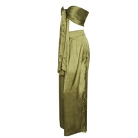 Olive Flare Jumpsuit - Thumbnail 2