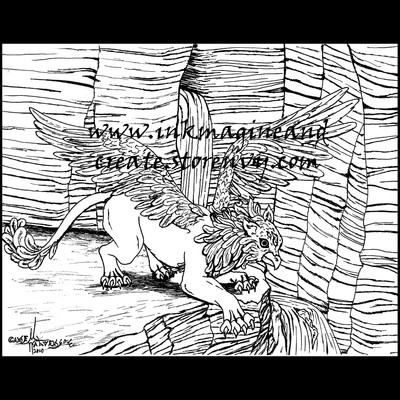 Gryphon canyon coloring poster