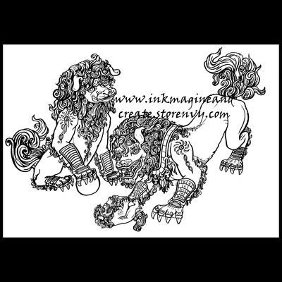 Coloring Poster: Fuu Dogs