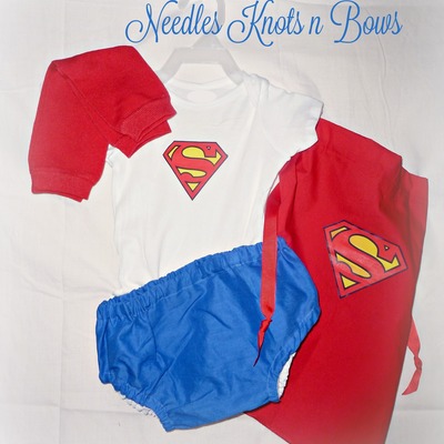 Baby boy superman costume, toddlers superhero halloween costume, sizes newborn  thru size 4