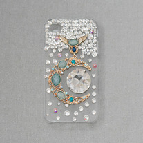 Transparent Gold Moon Crystal iPhone Case for iPhone 4