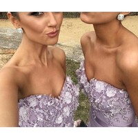 long lilac bridesmaid dresses, lace bridesmaid dresses, bridesmaid dresses 2016, elegant bridesmaid dresses,PD3900479 - Thumbnail 2