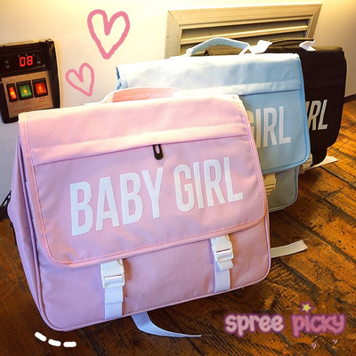 Black/Pink/Blue Baby Girl School Backpack SP166873