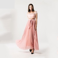 Two Piece Pink Casual Dress - Thumbnail 1