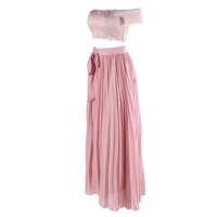 Two Piece Pink Casual Dress - Thumbnail 4