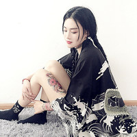 Harajuku retro cardigan jacket - Thumbnail 2