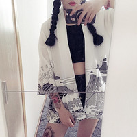 Harajuku retro cardigan jacket - Thumbnail 4