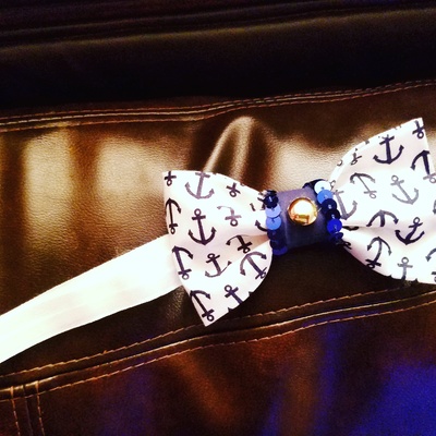 Ahoy fabric bow