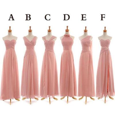 Long bridesmaid dresses, chiffon bridesmaid dresses,pink custom bridesmaid dresses,cheap bridesmaid dresses,pd3900092 - Thumbnail 4