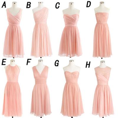 Short bridesmaid dress, pink bridesmaid dress, mismatched bridesmaid dress, bridesmaid dress 2016, cheap bridesmaid dress,pd390000100