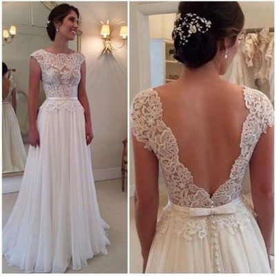 Strapless lace and chiffon wedding dress pwd0005