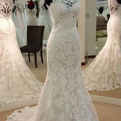Strapless lace mermaid wedding dress halter neckline pwd0009