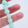 Tiffany Blue Mountain Jade Sterling Silver beaded bracelet-2