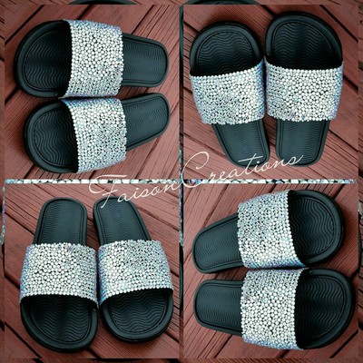 Adult Custom Bling Slides Size 8/9