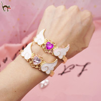 Gem love angel wings bracelet wrist strap - Thumbnail 2