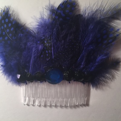 Party feather hair comb