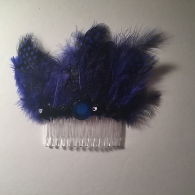 Party feather hair comb