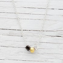 Sterling Silver Ombre Geometric Necklace