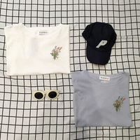 SOFT GRUNGE FLOWERS TEE - Thumbnail 1