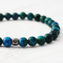 Azurite Chrysocolla bead bracelet-1