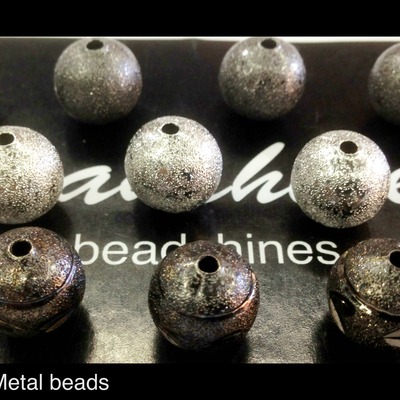 12mm stardust metal beads (100 pcs)