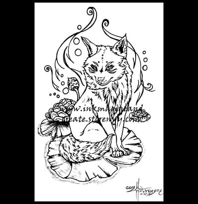 Coloring Poster: Lily Kitsune