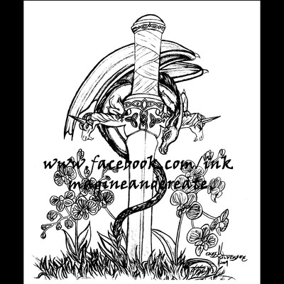 Coloring poster: orchid's blade