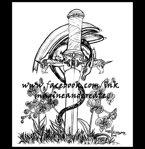 Coloring Poster: Orchid's Blade