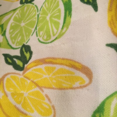 60's limes and lemons print dress