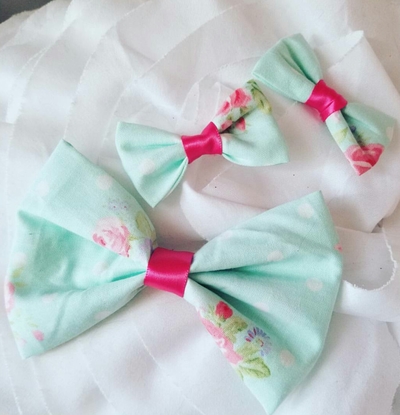 Shabby Chic Bow and Piggies