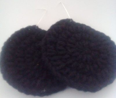 Crochet Black Earrings 