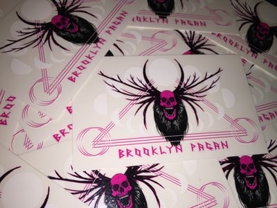 Booklyn Pagan Skull Sticker ( 3 pack of stickers for $5 )