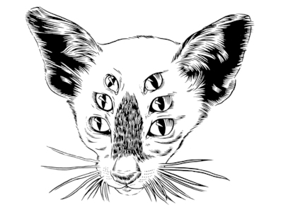 original art - 6 eyed siamese