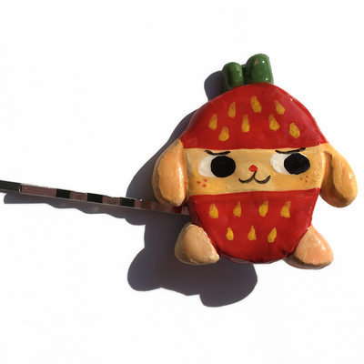 "imma strawberry?" hairclip