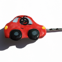Red Car Hairclip - Thumbnail 1