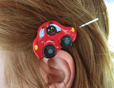 Red Car Hairclip