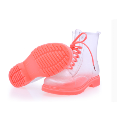 Fashion sweet transparent crystal jelly rubber boots