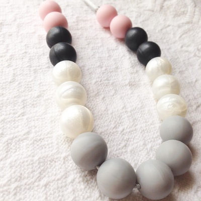 Marble & Rose Teething Necklace