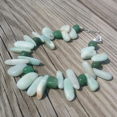 Green agate anklet 