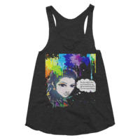 CaribbeanVibe Splatter Women's Racerback Tank - Thumbnail 1