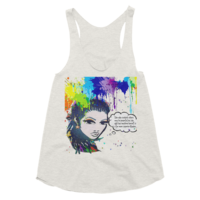 CaribbeanVibe Splatter Women's Racerback Tank - Thumbnail 2