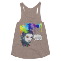 CaribbeanVibe Splatter Women's Racerback Tank - Thumbnail 3