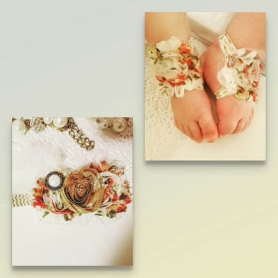 Shabby chic floral set