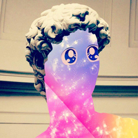 VAPORWAVE PASTEL KAWAII SCULPTURE T SHIRT IN WHITE - Thumbnail 1