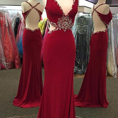 Sexy long dress for prom evening party gown 1272