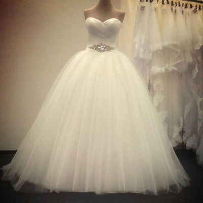 Sweetheart tulle wedding dress pwd0017