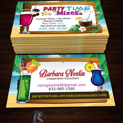 Party time mixes business cards style 1
