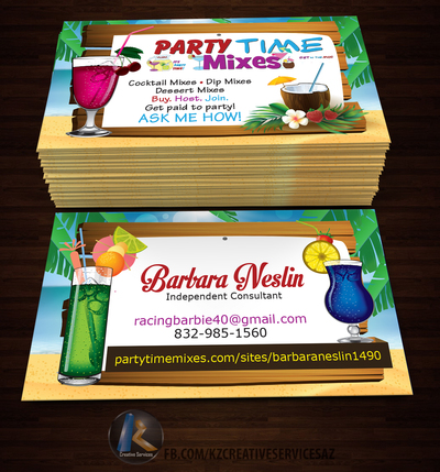 Party Time Mixes Business Cards style 1