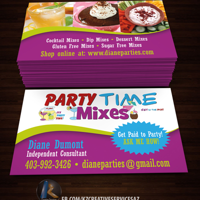 Party time mixes business cards style 2