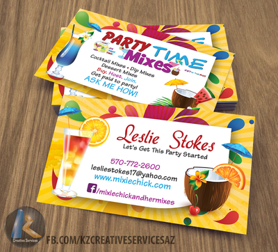 Party Time Mixes Business Cards style 4